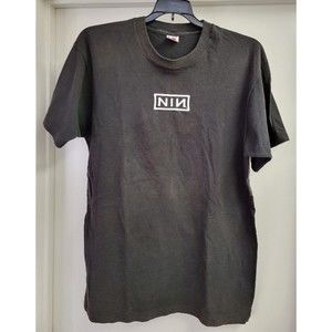 VTG 1991 Nine Inch Nails XL Tour Band Rock Shirt Embroidered Pretty Hate Machine